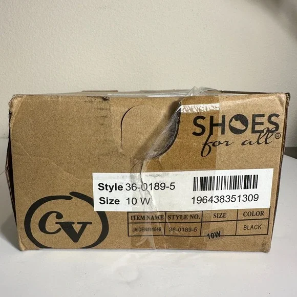 Comfortview Black Flats Women size 10W New - Picture 7 of 7